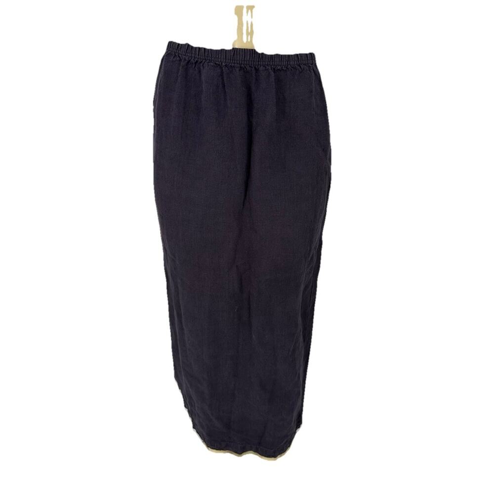 Cut Loose Small Women Pull On Linen Maxi Skirt Back Slit Boho Legenlook 11-32